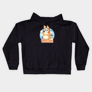 Bluey and Bingo taylor happy birthday Kids Hoodie